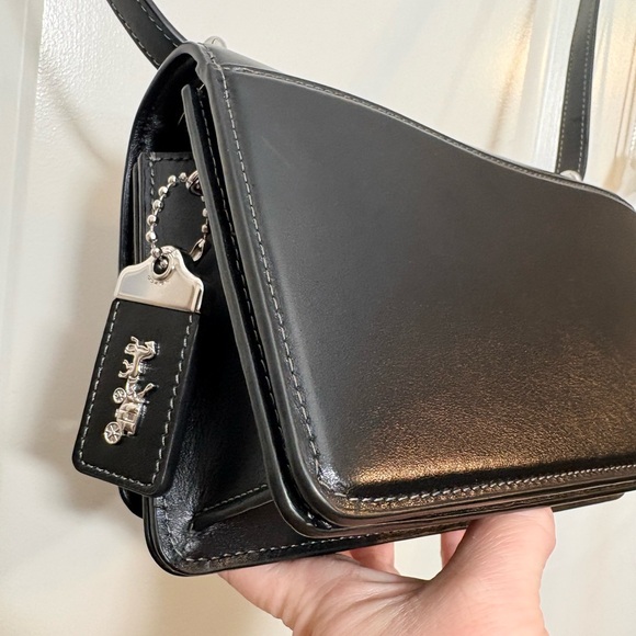 ✨ COACH Bandit Shoulder Bag in Black Luxe Refined Calf Leather - CC416 ✨ - Picture 11 of 16